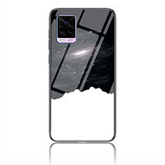Silicone Frame Fashionable Pattern Mirror Case Cover LS3 for Vivo V20 Black