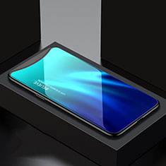 Silicone Frame Fashionable Pattern Mirror Case Cover S01 for Oppo Find X Super Flash Edition Sky Blue