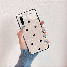 Silicone Frame Fashionable Pattern Mirror Case Cover S04 for Huawei P30 Black