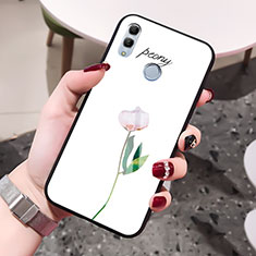 Silicone Frame Flowers Mirror Case Cover for Huawei Honor 10 Lite White