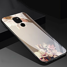 Silicone Frame Flowers Mirror Case Cover for Huawei Mate 20 Gold