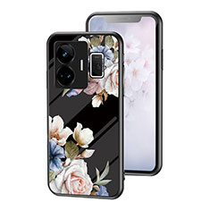 Silicone Frame Flowers Mirror Case Cover for Realme GT Neo5 240W 5G Black