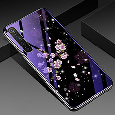 Silicone Frame Flowers Mirror Case Cover for Realme X2 Mixed