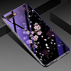 Silicone Frame Flowers Mirror Case Cover M04 for Oppo K1 Mixed