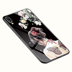 Silicone Frame Flowers Mirror Case Cover S01 for Huawei Nova 3e Colorful