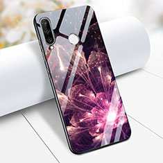 Silicone Frame Flowers Mirror Case for Huawei P30 Lite XL Purple