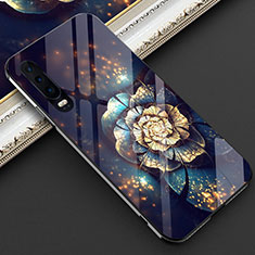Silicone Frame Flowers Mirror Case S03 for Huawei P30 Black