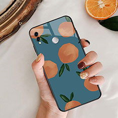 Silicone Frame Fruit Mirror Case for Huawei Honor 8X Blue