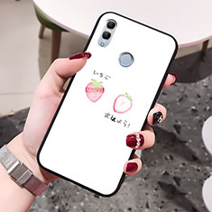 Silicone Frame Love Heart Mirror Case Cover for Huawei Honor 10 Lite White
