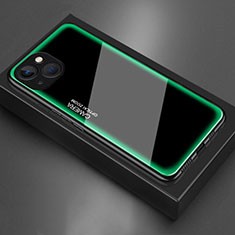 Silicone Frame Mirror Case Cover for Apple iPhone 15 Green