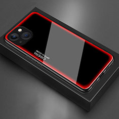 Silicone Frame Mirror Case Cover for Apple iPhone 15 Plus Red