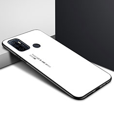 Silicone Frame Mirror Case Cover for Oppo A11s White