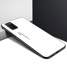 Silicone Frame Mirror Case Cover for Oppo A72 White