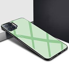 Silicone Frame Mirror Case Cover for Oppo A93 Matcha Green