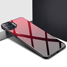 Silicone Frame Mirror Case Cover for Oppo A93 Red