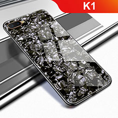 Silicone Frame Mirror Case Cover for Oppo K1 Black