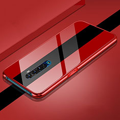 Silicone Frame Mirror Case Cover for Oppo Reno2 Red