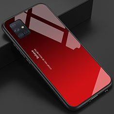 Silicone Frame Mirror Case Cover for Samsung Galaxy M40S Red