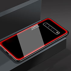 Silicone Frame Mirror Case Cover for Samsung Galaxy S10 5G SM-G977B Red