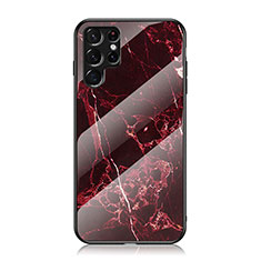 Silicone Frame Mirror Case Cover for Samsung Galaxy S25 Ultra 5G Red