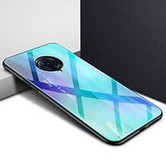 Silicone Frame Mirror Case Cover for Vivo Nex 3 5G Cyan