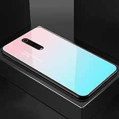 Silicone Frame Mirror Case Cover for Xiaomi Mi 9T Sky Blue