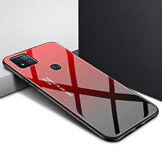 Silicone Frame Mirror Case Cover for Xiaomi POCO C31 Red