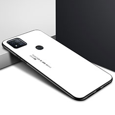 Silicone Frame Mirror Case Cover for Xiaomi POCO C31 White