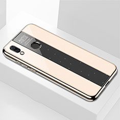 Silicone Frame Mirror Case Cover M01 for Huawei P Smart+ Plus Gold