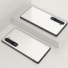 Silicone Frame Mirror Case Cover M01 for Samsung Galaxy Note 10 5G White