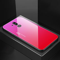 Silicone Frame Mirror Case Cover M02 for Huawei Mate 20 Lite Hot Pink