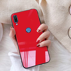 Silicone Frame Mirror Case Cover M02 for Huawei Nova 3e Red