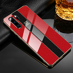 Silicone Frame Mirror Case Cover M02 for Huawei P30 Pro New Edition Red