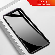 Silicone Frame Mirror Case Cover M02 for Oppo Find X Super Flash Edition Black