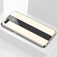 Silicone Frame Mirror Case Cover M03 for Oppo AX5 Gold