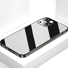 Silicone Frame Mirror Case Cover M09 for Apple iPhone 15 Plus Black