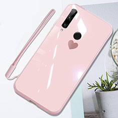 Silicone Frame Mirror Case Cover T01 for Huawei P Smart+ Plus (2019) Pink