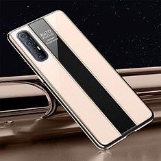 Silicone Frame Mirror Case Cover T01 for Oppo Reno3 Pro Gold