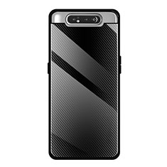 Silicone Frame Mirror Case Cover T01 for Samsung Galaxy A90 4G Black