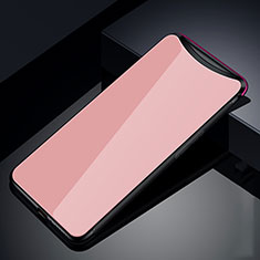 Silicone Frame Mirror Case Cover T02 for Oppo Find X Pink