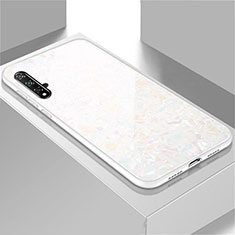 Silicone Frame Mirror Case Cover T03 for Huawei Nova 5 White