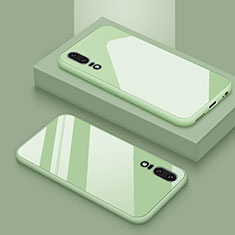 Silicone Frame Mirror Case Cover T03 for Huawei P20 Green