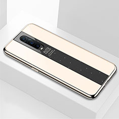 Silicone Frame Mirror Case Cover T03 for Oppo RX17 Pro Gold