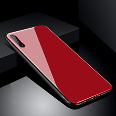 Silicone Frame Mirror Case Cover T04 for Samsung Galaxy A70S Red