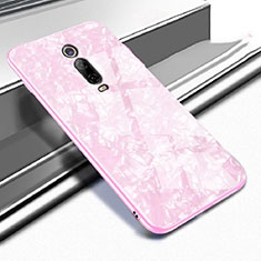 Silicone Frame Mirror Case Cover T04 for Xiaomi Redmi K20 Pro Pink