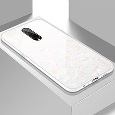 Silicone Frame Mirror Case Cover T05 for Oppo R17 Pro White