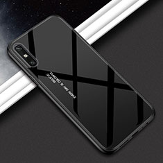 Silicone Frame Mirror Rainbow Gradient Case Cover for Huawei Enjoy 10e Black