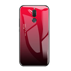 Silicone Frame Mirror Rainbow Gradient Case Cover for Huawei Nova 2i Red