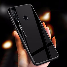 Silicone Frame Mirror Rainbow Gradient Case Cover for Huawei P Smart+ Plus (2019) Black