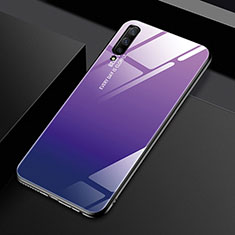Silicone Frame Mirror Rainbow Gradient Case Cover for Huawei P Smart Pro (2019) Purple